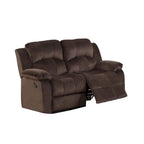 Loveseat met gewatteerde suède bekleding, chocoladebruin