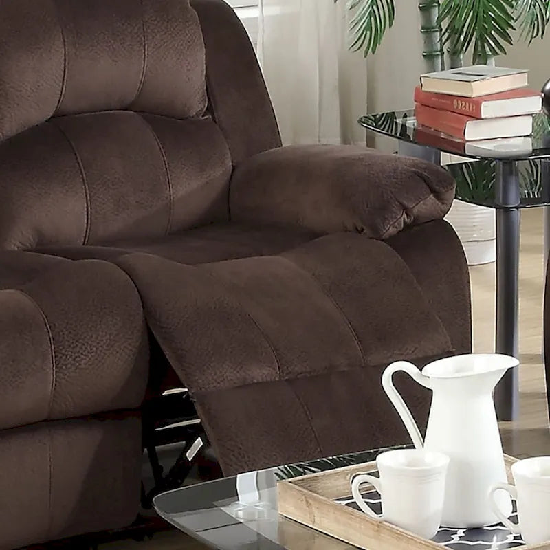 Loveseat met gewatteerde suède bekleding, chocoladebruin