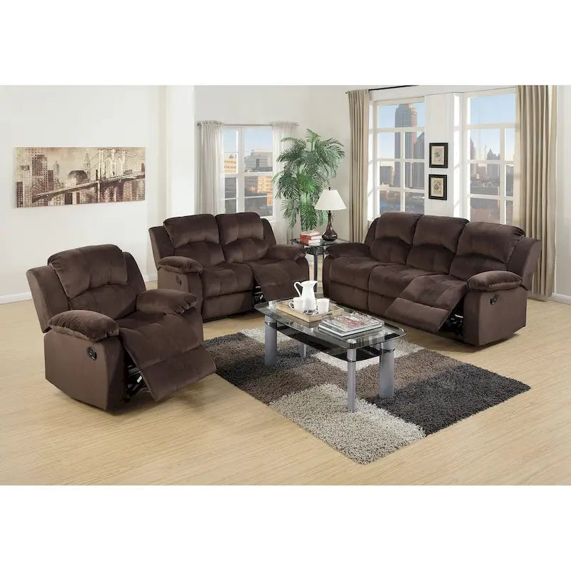 Loveseat met gewatteerde suède bekleding, chocoladebruin