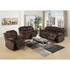 Loveseat met gewatteerde suède bekleding, chocoladebruin