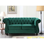 Kemos 2-teiliges Chesterfield-Wohnzimmer-Set aus Samt