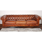 Pasargad Home Paris Club -malliston Chester Bay -tupsutettu sohva/tuoli aidosta nahasta