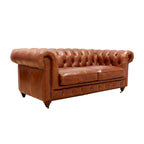 Pasargad Home Paris Club -malliston Chester Bay -tupsutettu sohva/tuoli aidosta nahasta