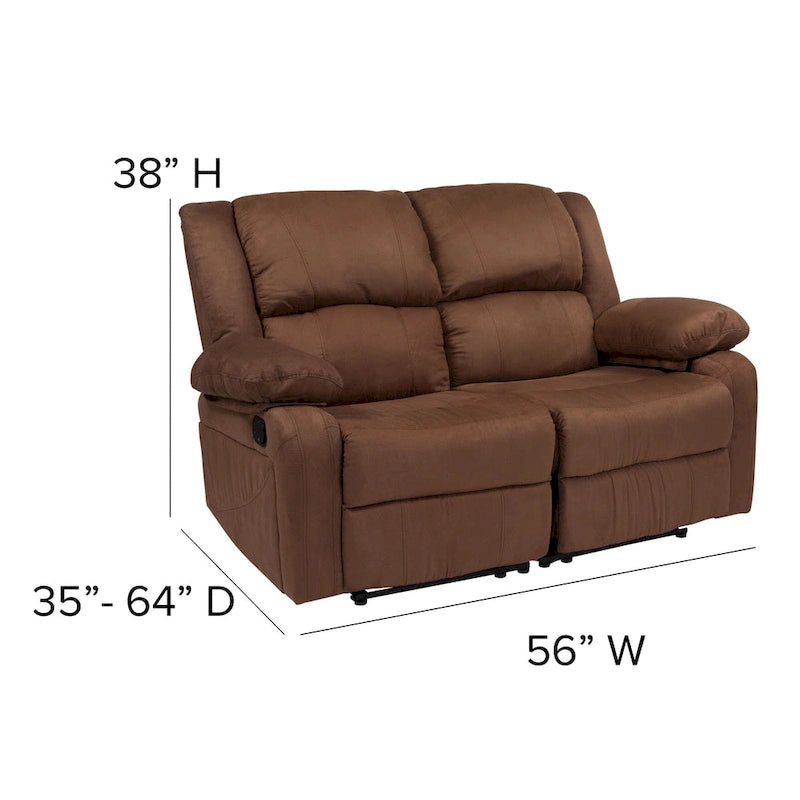 Współczesna tapicerowana sofa dwuosobowa z funkcją rozkładania, zagłówkami i podłokietnikami