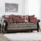Mansuri traditionelles 2-teiliges Sofaset aus Chenille mit gerollten Armlehnen von Gracewood Hollow