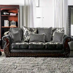 Mansuri traditionelles 2-teiliges Sofaset aus Chenille mit gerollten Armlehnen von Gracewood Hollow