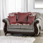 Mansuri traditionelles 2-teiliges Sofaset aus Chenille mit gerollten Armlehnen von Gracewood Hollow