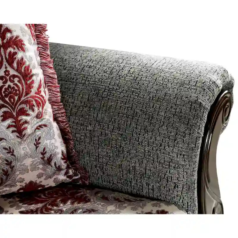 Mansuri traditionelles 2-teiliges Sofaset aus Chenille mit gerollten Armlehnen von Gracewood Hollow