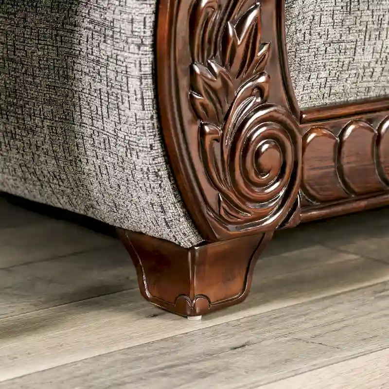 Mansuri traditionelles 2-teiliges Sofaset aus Chenille mit gerollten Armlehnen von Gracewood Hollow