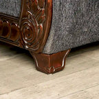 Mansuri traditionelles 2-teiliges Sofaset aus Chenille mit gerollten Armlehnen von Gracewood Hollow