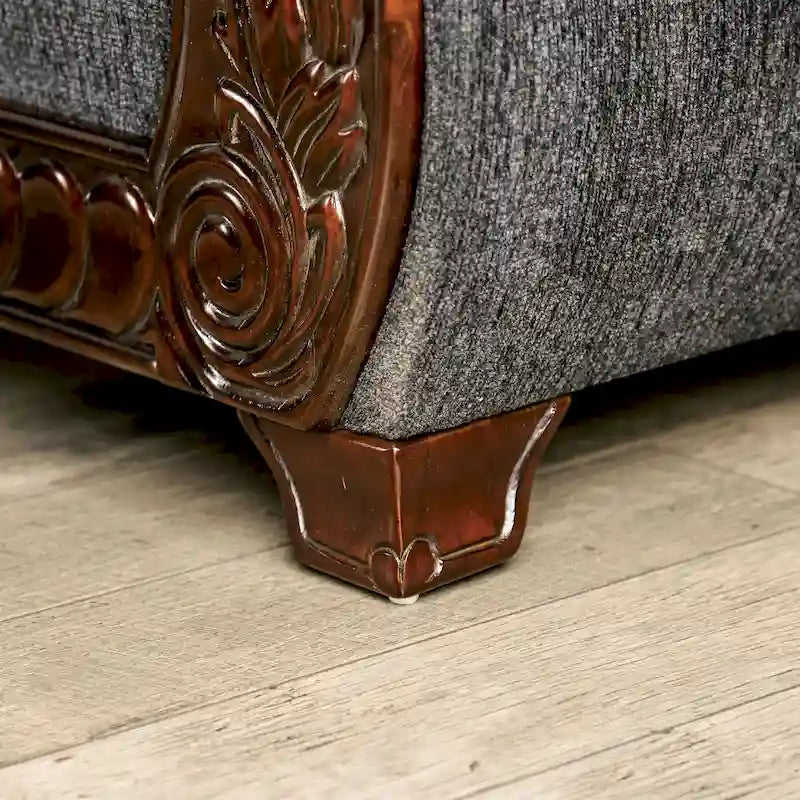 Mansuri traditionelles 2-teiliges Sofaset aus Chenille mit gerollten Armlehnen von Gracewood Hollow