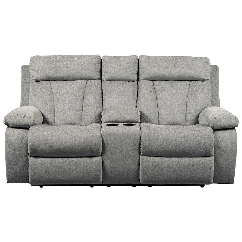 Rozkładana dwuosobowa sofa Mitchiner z konsolą, kolor mglisty