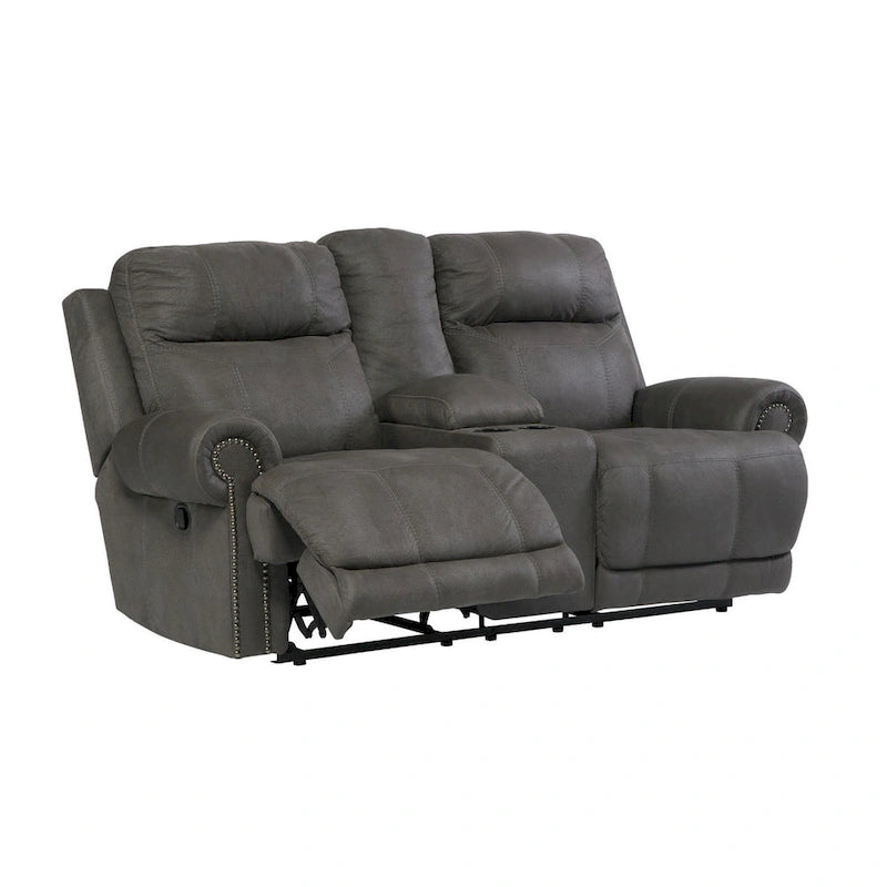 Divanetto reclinabile Austere con console, grigio