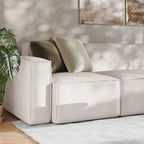 Canapé modulaire contemporain 5 pièces avec pouf