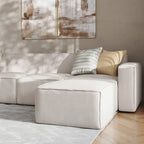 Canapé modulaire contemporain 5 pièces avec pouf