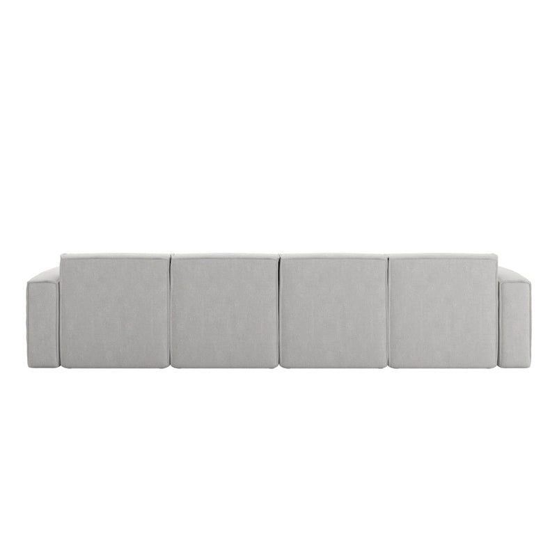 Canapé modulaire contemporain 5 pièces avec pouf