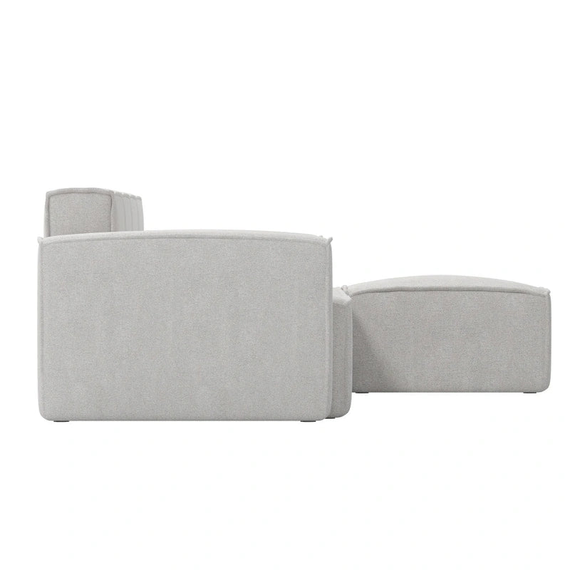 Canapé modulaire contemporain 5 pièces avec pouf
