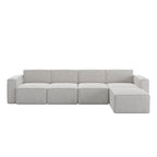 Canapé modulaire contemporain 5 pièces avec pouf