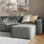 Canapé modulaire contemporain 5 pièces avec pouf
