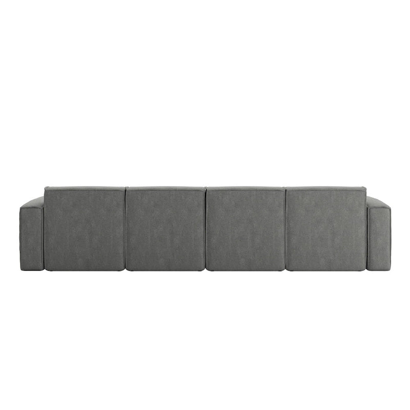 Canapé modulaire contemporain 5 pièces avec pouf