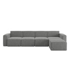 Canapé modulaire contemporain 5 pièces avec pouf