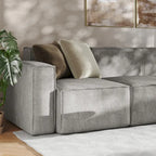 Canapé modulaire contemporain 5 pièces avec pouf