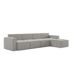 Canapé modulaire contemporain 5 pièces avec pouf