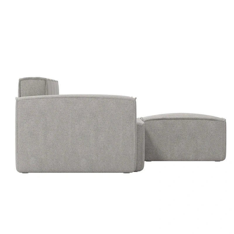 Canapé modulaire contemporain 5 pièces avec pouf