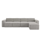 Canapé modulaire contemporain 5 pièces avec pouf