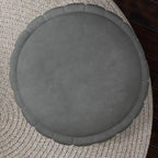 Ensemble SEYNAR de fauteuil club pivotant contemporain en velours capitonné avec pouf