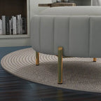 Ensemble SEYNAR de fauteuil club pivotant contemporain en velours capitonné avec pouf