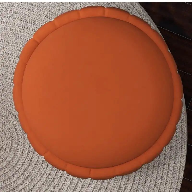 Ensemble SEYNAR de fauteuil club pivotant contemporain en velours capitonné avec pouf