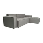 Canapé d’angle modulaire contemporain de 4 pièces avec pouf