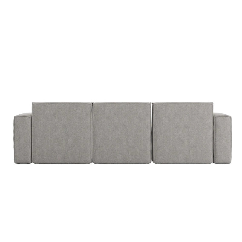 Canapé d’angle modulaire contemporain de 4 pièces avec pouf