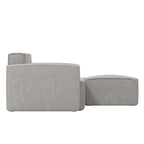 Canapé d’angle modulaire contemporain de 4 pièces avec pouf