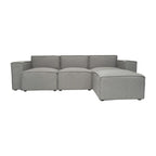 Canapé d’angle modulaire contemporain de 4 pièces avec pouf