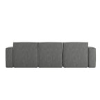 Canapé d’angle modulaire contemporain de 4 pièces avec pouf