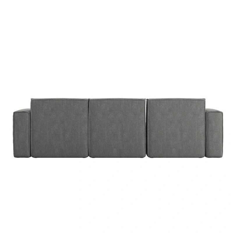 Canapé d’angle modulaire contemporain de 4 pièces avec pouf