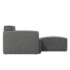 Canapé d’angle modulaire contemporain de 4 pièces avec pouf