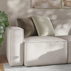 Canapé d’angle modulaire contemporain de 4 pièces avec pouf
