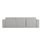 Canapé d’angle modulaire contemporain de 4 pièces avec pouf