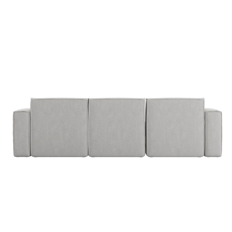 Canapé d’angle modulaire contemporain de 4 pièces avec pouf