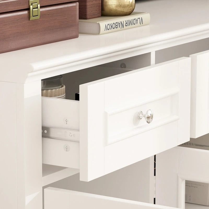 Großes Unterhaltungszentrum mit Bücherregalen, 57x38 Zoll, mit Hutch-Fach für Fernseher