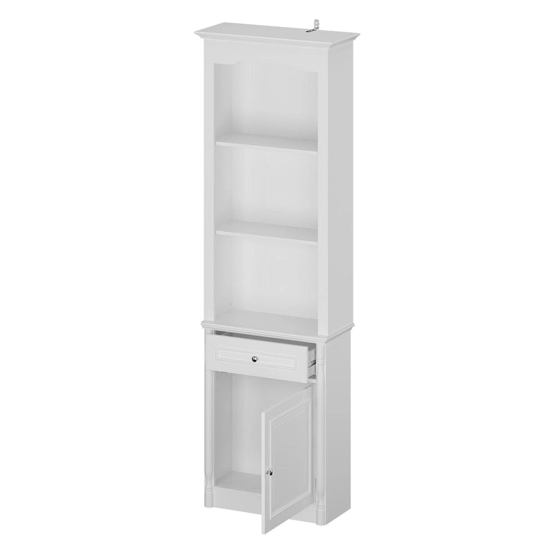 Großes Unterhaltungszentrum mit Bücherregalen, 57x38 Zoll, mit Hutch-Fach für Fernseher