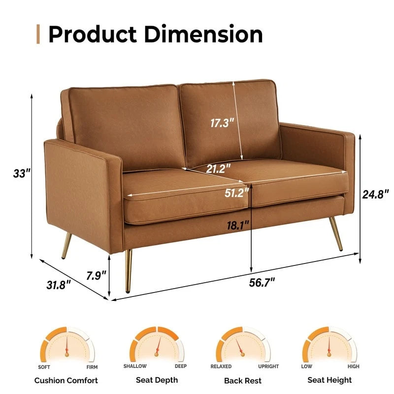 Nowoczesna dwuosobowa sofa VINGLI 56
