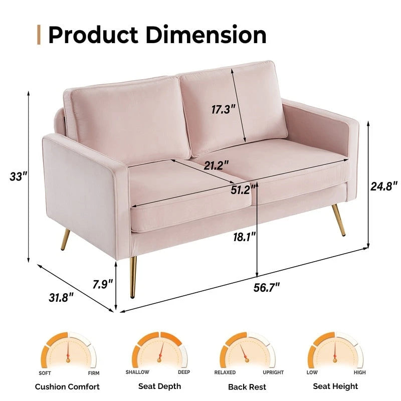 Nowoczesna dwuosobowa sofa VINGLI 56