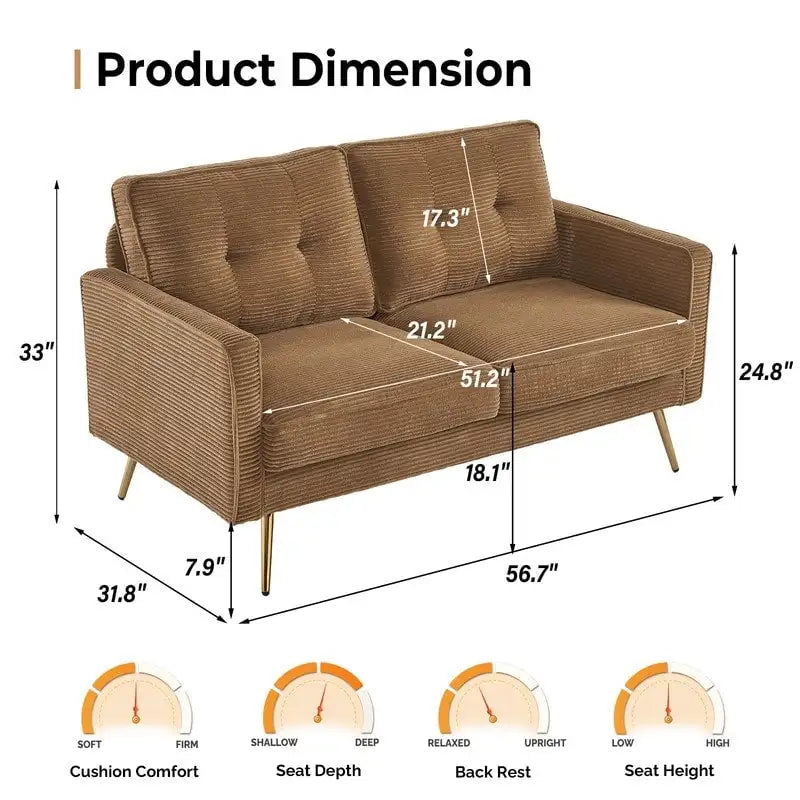 Nowoczesna dwuosobowa sofa VINGLI 56