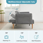 Nowoczesna sofa z funkcją spania z tkaniny 78.74Inch, 3 w 1, składana