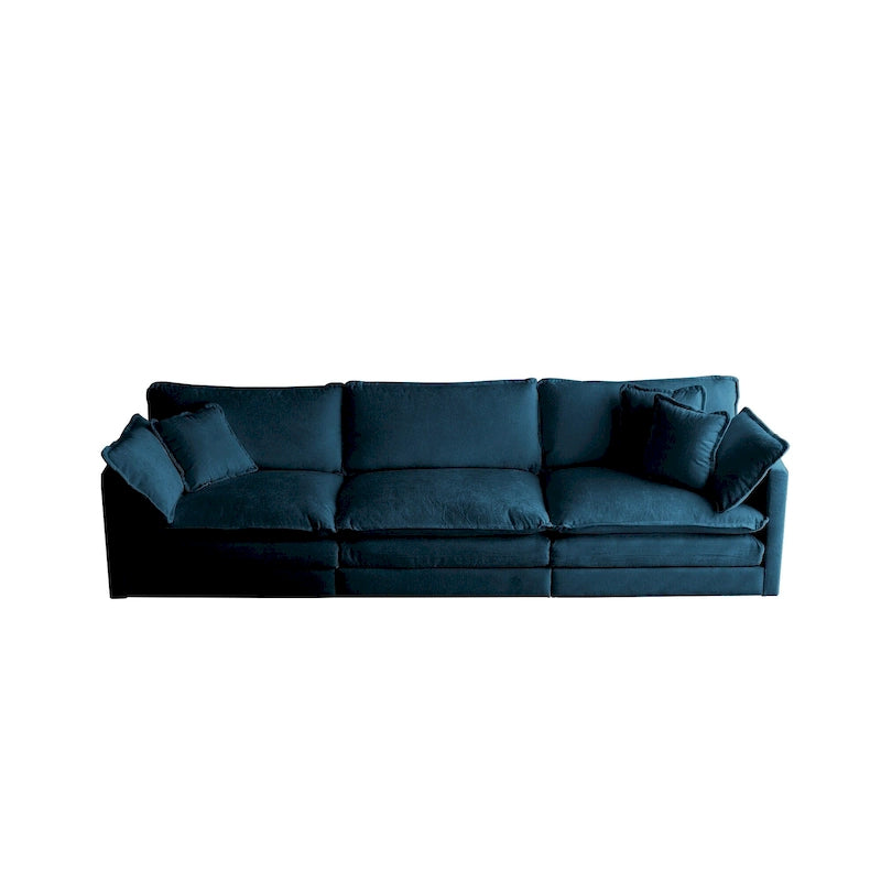 Set di 3 divani, set di divani da soggiorno con 1+1+3 posti, poltrona d’accento, divanetto a due posti e divano a tre posti, stile moderno, braccioli arrotondati, set di 3 pezzi Sof