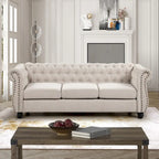 Ensemble de meubles Morden Fort composé d’une causeuse et d’un canapé, capitonné et rembourré, style Chesterfield